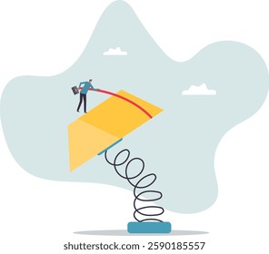 Gold investment, ETF exchange traded funds, make profit from gold, saving or wealth management, hedge against inflation.business concept.flat character.