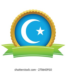 Gold Islam logo on a white background. Vector illustration