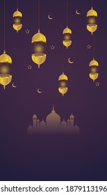 Gold islamic background design, ramadhan event