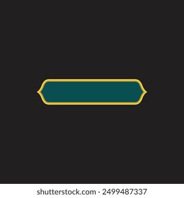 Gold Islamic Banner Frame Vector Illustration