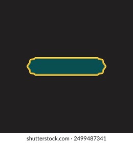 Gold Islamic Banner Frame Vector Illustration