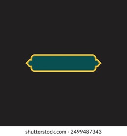 Gold Islamic Banner Frame Vector Illustration