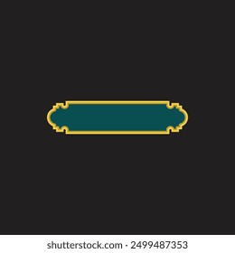 Gold Islamic Banner Frame Vector Illustration