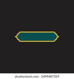 Ilustración vectorial de marco de Anuncio islámico de oro