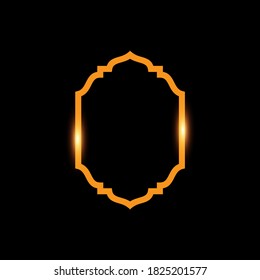 Goldlachsrahmen-Rahmendesign, Vektorgrafik-Vorlage