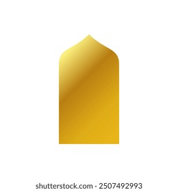 Gold Islamic frames oriental style objects arabic shapes windows and arches traditional ornamental