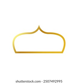 Gold Islamic frames oriental style objects arabic shapes windows and arches traditional ornamental