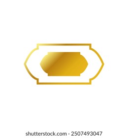 Gold Islamic frames oriental style objects arabic shapes windows and arches traditional ornamental