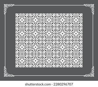 Gold Islamic oriental ceiling and wall pattern on anthracite background. Arabian ornamental motifs. Patterns, backgrounds and wallpapers for your design. Digital printing, plotter and cnc cutting