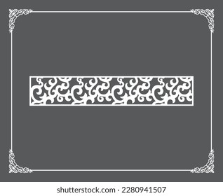 Gold Islamic oriental ceiling and wall pattern on anthracite background. Arabic ornamental motifs 231. Patterns, backgrounds and wallpapers for your design. Suitable for laser cutting