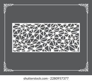 Gold Islamic oriental ceiling and wall pattern on anthracite background. Arabic ornamental motifs 228. Patterns, backgrounds and wallpapers for your design. Suitable for laser cutting