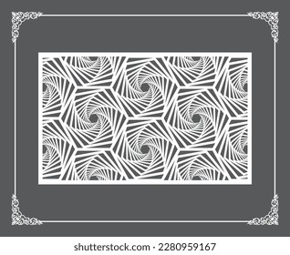 Gold Islamic oriental ceiling and wall pattern on anthracite background. Arabic ornamental motifs 214. Patterns, backgrounds and wallpapers for your design. Suitable for laser cutting