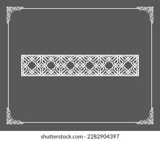 Techo oriental islámico dorado y patrón de pared sobre fondo antracita. Motivos ornamentales árabes 195. Patrones, fondos y fondos de pantalla para su diseño. Adecuado para el corte por láser
