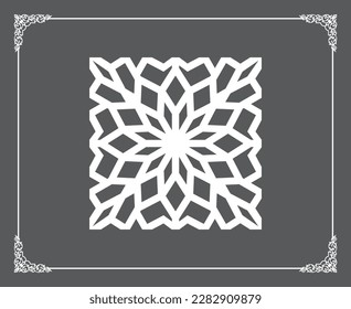 Goldene islamische orientalische Decke und Wandmuster auf anthrazistischem Hintergrund. Arabische Ziermotive 168. Muster, Hintergründe und Hintergrundbilder für Ihr Design. Geeignet für das Laserschneiden.
