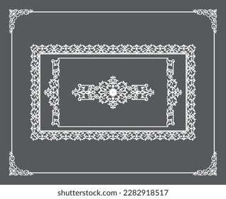 Goldene islamische orientalische Decke und Wandmuster auf anthrazistischem Hintergrund. Arabische Ziermotive 132. Muster, Hintergründe und Hintergrundbilder für Ihr Design. Geeignet für das Laserschneiden.