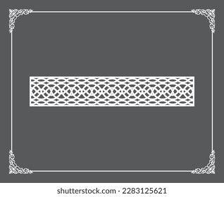 Gold Islamic oriental ceiling and wall pattern on anthracite background. Arabic ornamental motifs 159. Patterns, backgrounds and wallpapers for your design. Suitable for laser cutting.