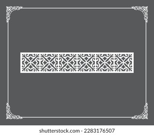 Gold Islamic oriental ceiling and wall pattern on anthracite background. Arabic ornamental motifs 65. Patterns, backgrounds and wallpapers for your design. Suitable for laser cutting.