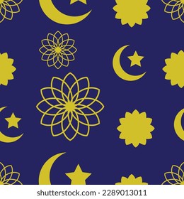 Gold Islamic Seamless Pattern Vector