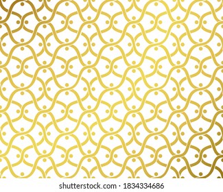 Gold islamic traditional ornament. Vector illustration