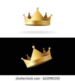Gold isolated crown design. vector illustration