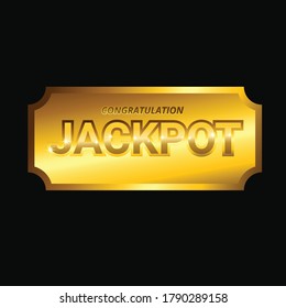 gold jackpot ticket template design. ticket jackpot for the victory of a match
