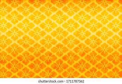 Gold Japanese paper and Japanese pattern: Hanabishi