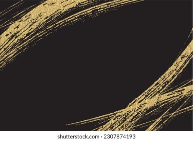 Gold Japanese Pattern Brush Background