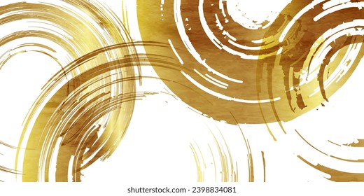 Gold Japanese Pattern Brushes Background