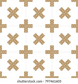Gold Japanese pattern vector. Hexagon background.