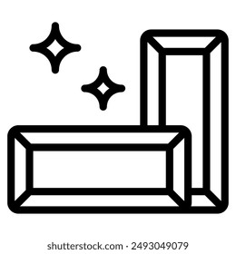 Gold Jewelry lifestyle icon illustration