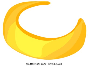 Gold jewelry simple shape vector graphic