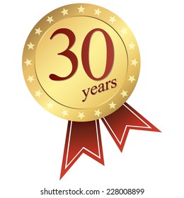 gold jubilee button 30 years svg