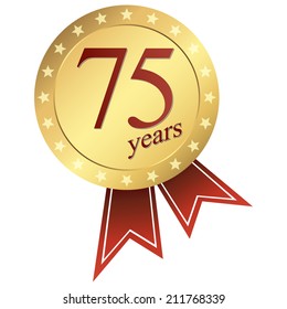 gold jubilee button 75 years