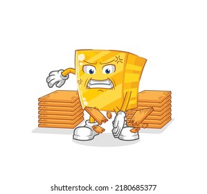 the gold karate mascot. cartoon vector