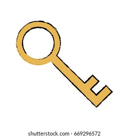 gold key security protection concept