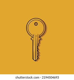Gold key vector stock illustration