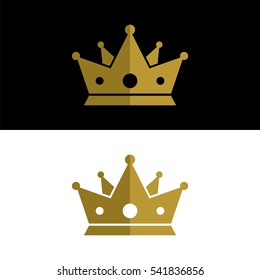 Gold King Crown Logo Template Illustration Design. Vector EPS 10.