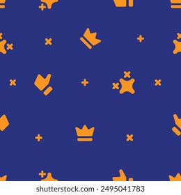 Vector de fondo sin fisuras de gold king crown plus like social media 