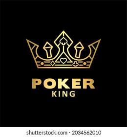 Gold King Crown Poker Logo Ace Stock Vector (Royalty Free) 2034562010 ...