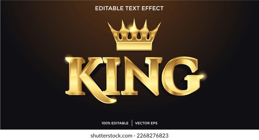 Gold king editable text effect template