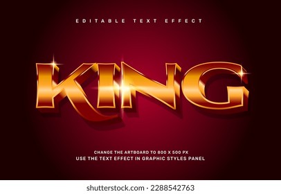 Gold King editable text effect template