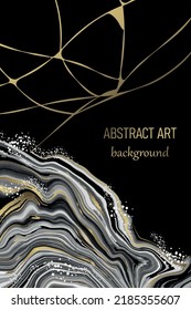Gold kintsugi Background design. Luxury marble texture with golden veins. Cover design, invitation, flyer, etc.