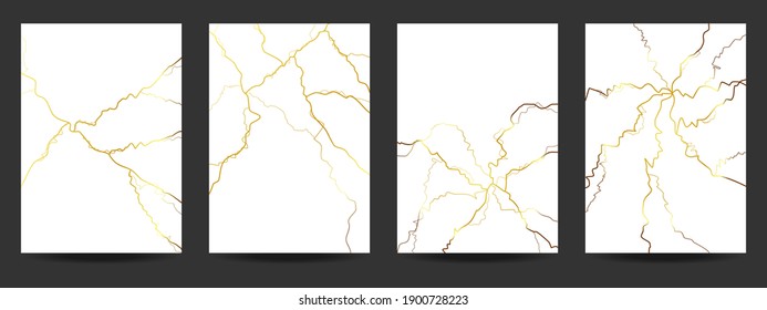 Fondo de diseño de la cubierta de kintahora dorada. Textura de oro. El mármol de lujo está roto y roto. Es perfecto para tapices, objetos murales, decoración casera, etc.