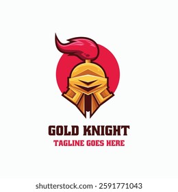 Gold Knight Simple Mascot Logo