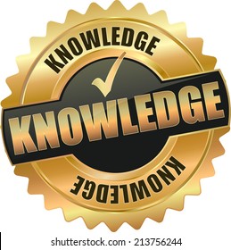 gold knowledge is power sign