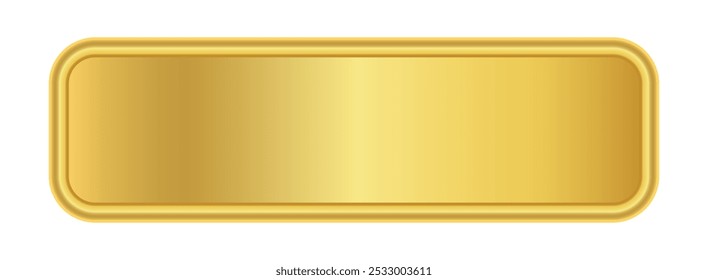 banner de etiqueta de ouro, quadro dourado de luxo, placa de nome de ouro