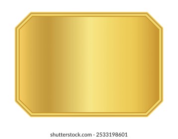 gold label banner, luxury golden frame, gold name plate