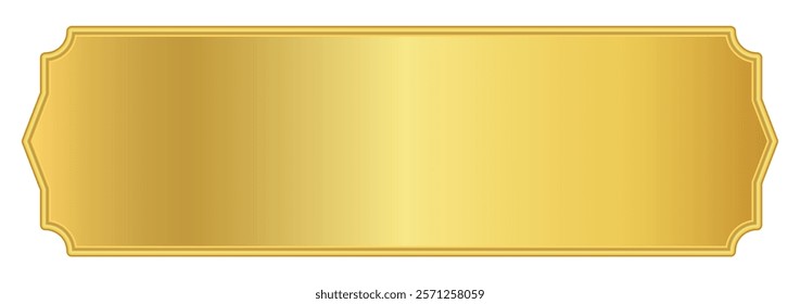 gold label banner, luxury golden frame, gold name plate