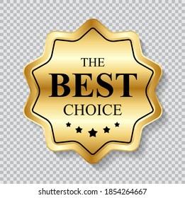 Etiqueta de oro La mejor plantilla de elección. EPS10 de ilustración vectorial