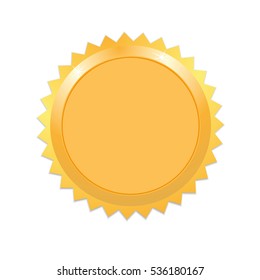Gold label, with blank space for text